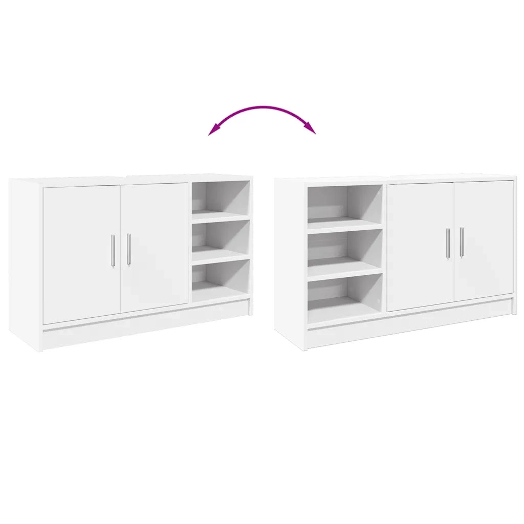 Mobile Lavabo Bianco 90x29x55 cm in Truciolato 848122