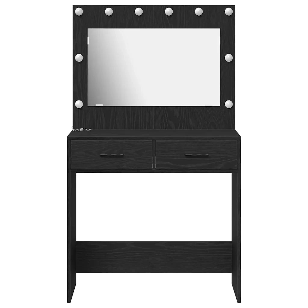 Toeletta | Tavolo da Trucco con cassetto Rovere Nero 78,5 x 41 x 135 cm