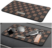 Matrice Antislip Multifunzionale per Auto - 27x15x0,3 cm - Zona Porta - 27x15x0,3 cm - Nero/Caffè - Supporto Portaauto