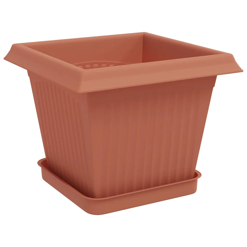 Vasi per Piante 24 pcs Rosso Mattone 20 x 20 x 16 cm Plastica 3403305
