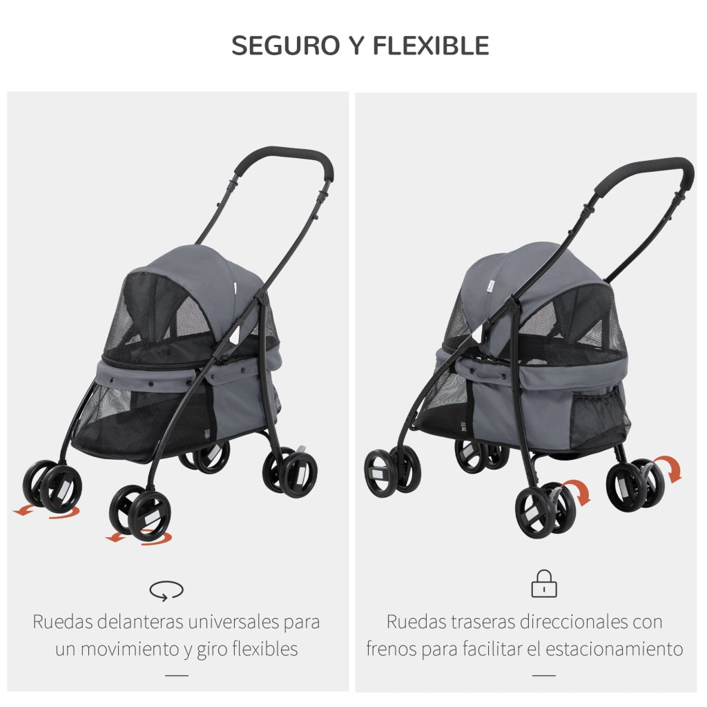 Casetta per Cani Piccoli Pieghevole ¨C Minimal ¨C Grigio Acciaio