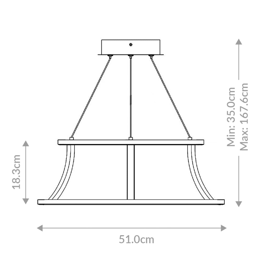Lampada sospesa Cadoux Quintiesse nera Ø51 LED 54W