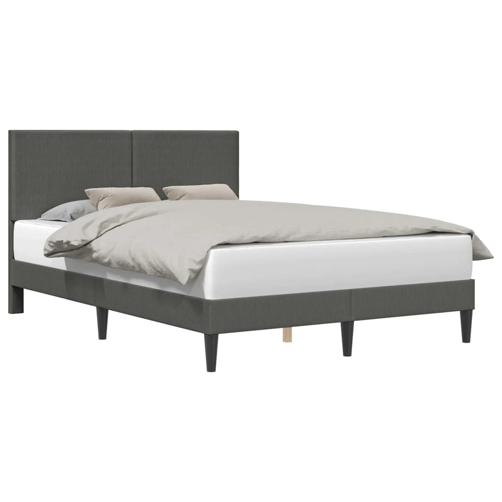 Struttura del letto-Giroletto Grigio Scuro 120 x 200 cm Tessuto in Cords
