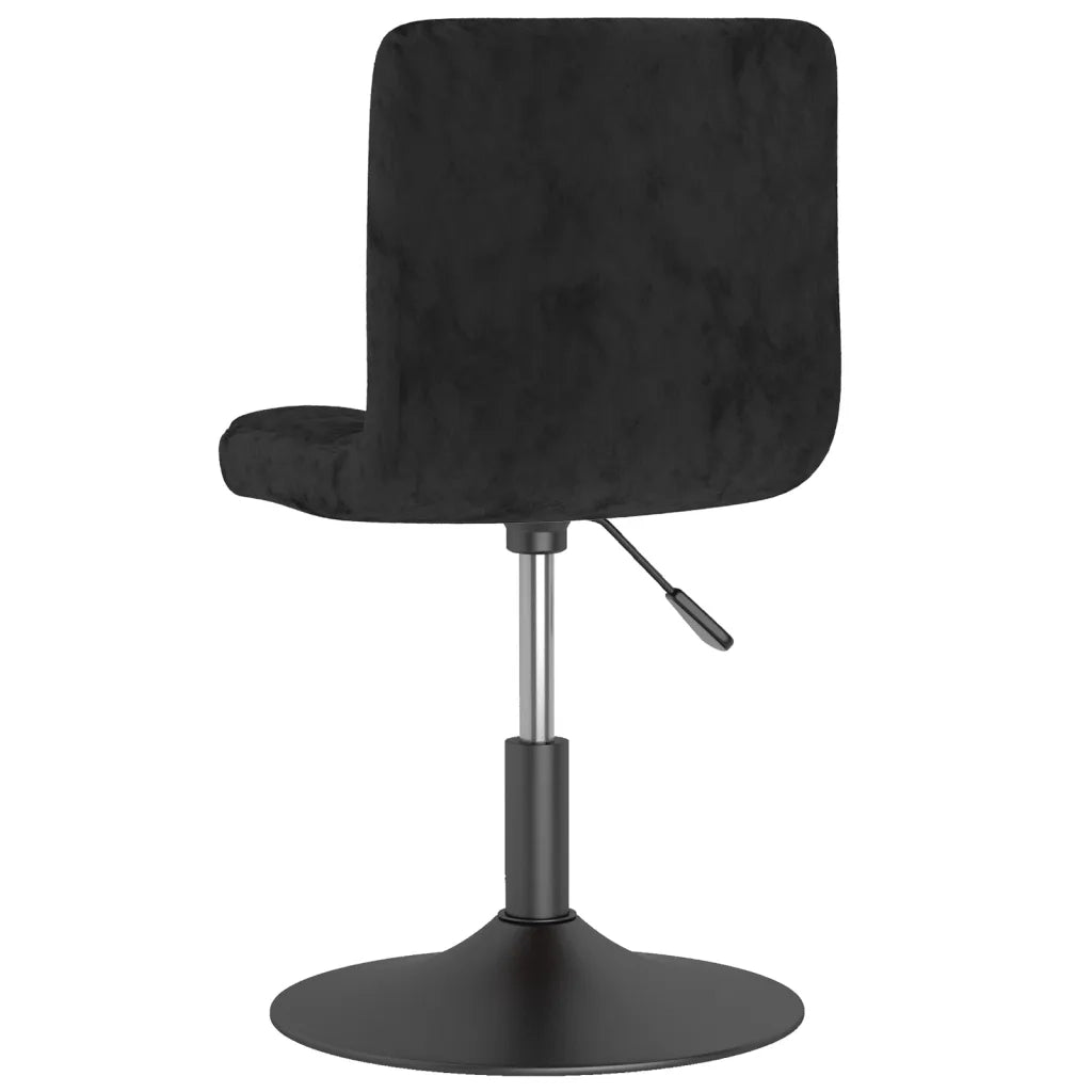 Sgabello da Bar Girevole Nero in Velluto 334249