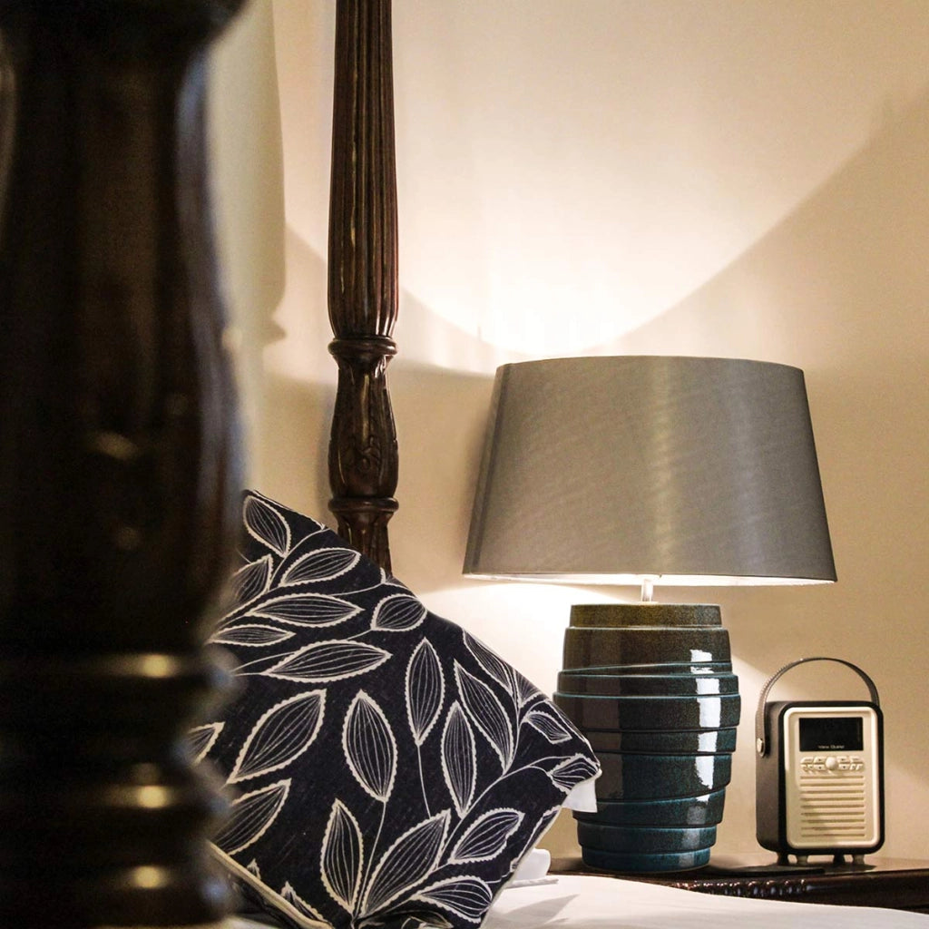 Lampada da tavolo in porcellana blu Neptune E27 60W Elstead
