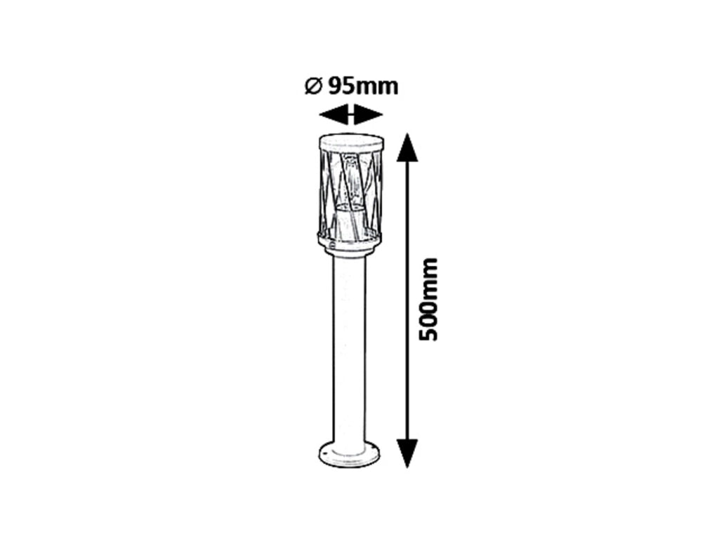 Lampada da giardino Budapest marrone E27 IP44 Rabalux