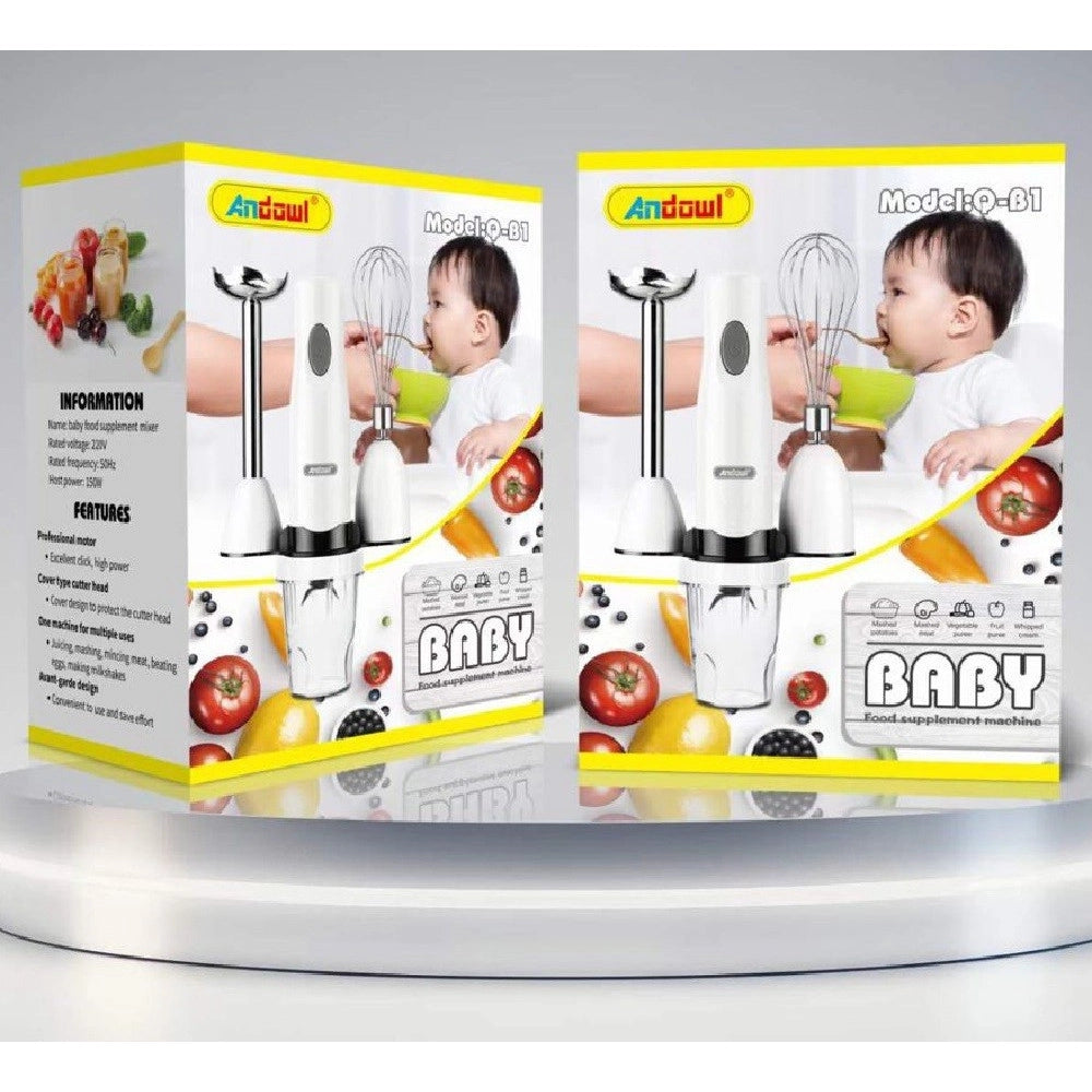 Trade Shop - Frullatore Ad Immersione 4 In 1 150 W Integratore Alimentare Per Bambini Q-b1 -