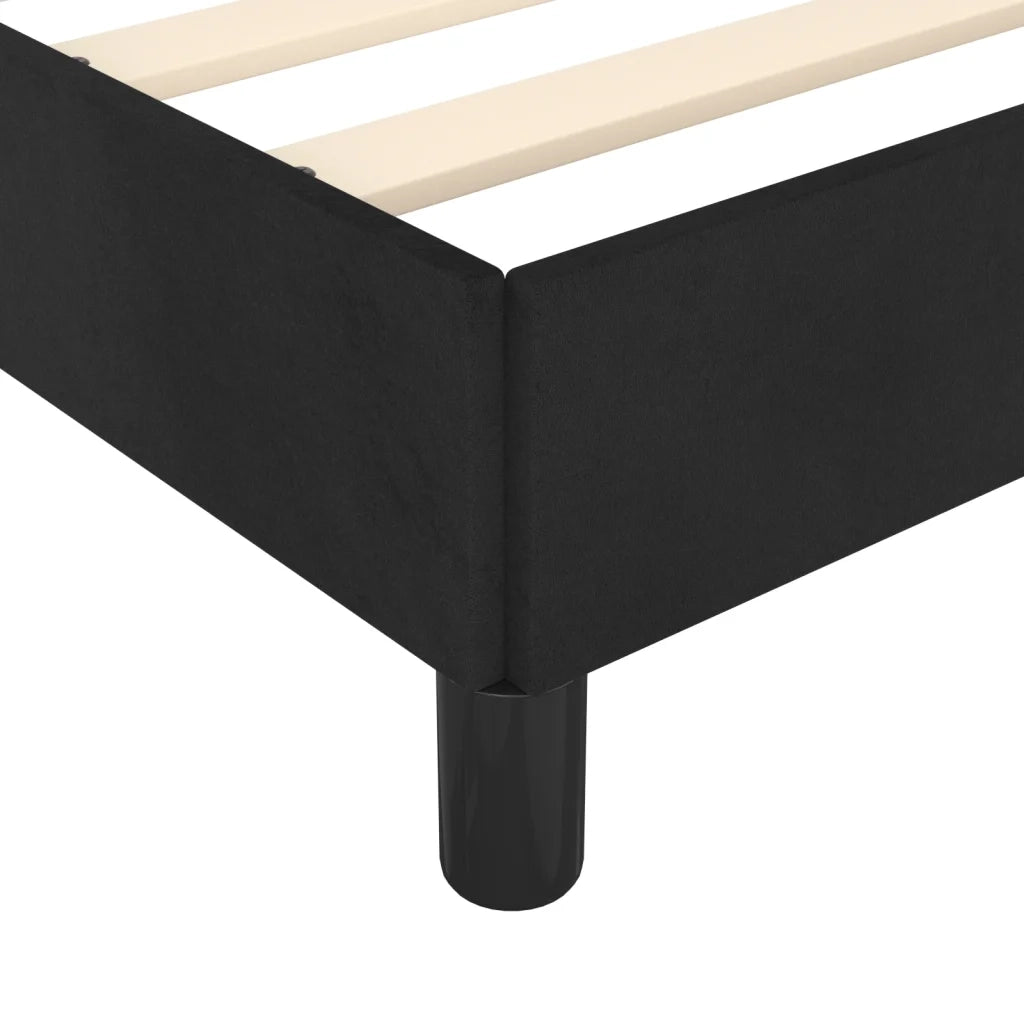 Giroletto senza Materasso Nero 140x200 cm in Velluto 347326