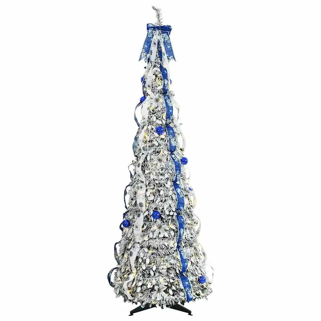 Albero di Natale artificiale con 200 LED Bianco 210 cm PVC 42018637