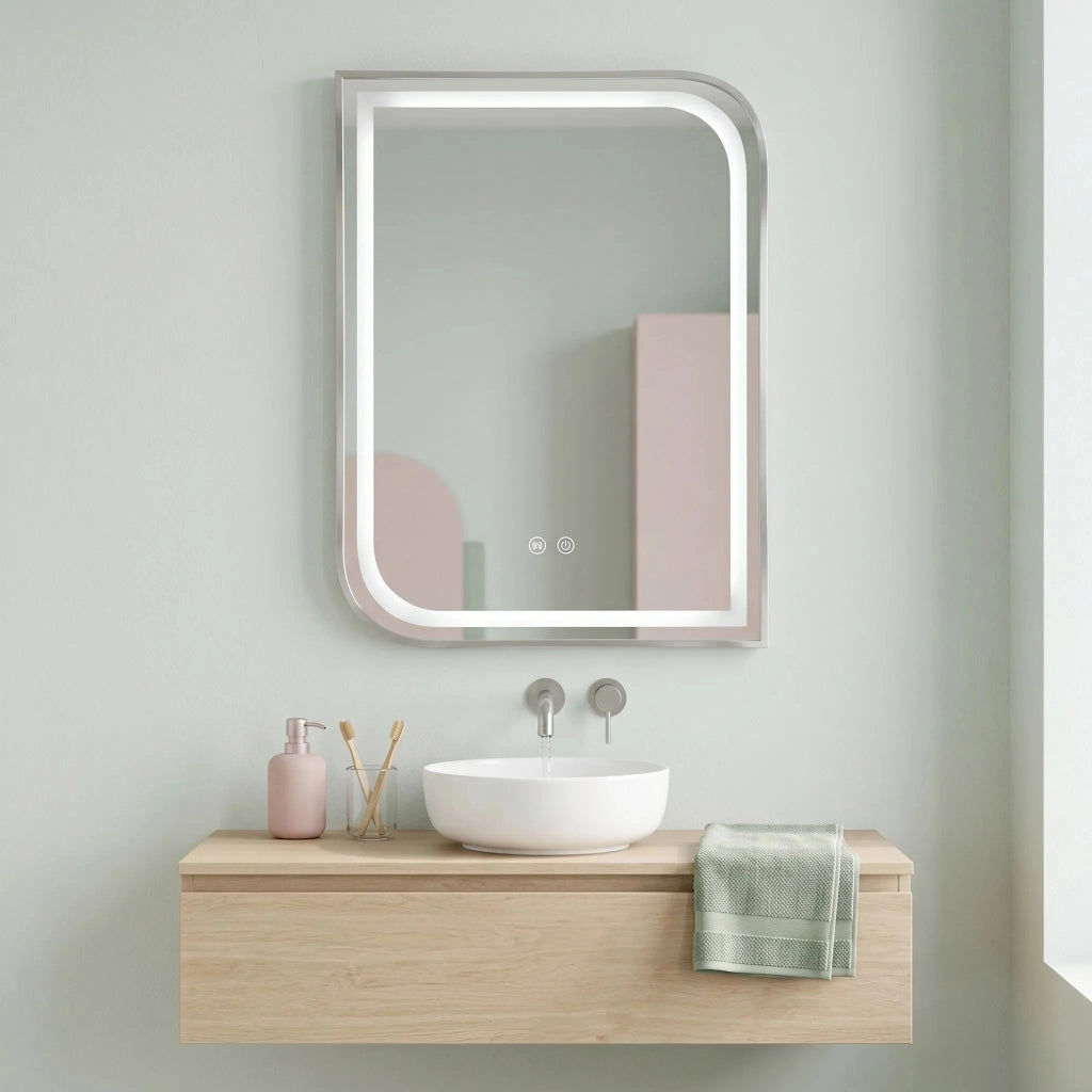 Specchio Led Zone 80x60 Brush Nickel