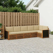 Set divano sezionale con cuscino 5 pcs Naturale 3384404