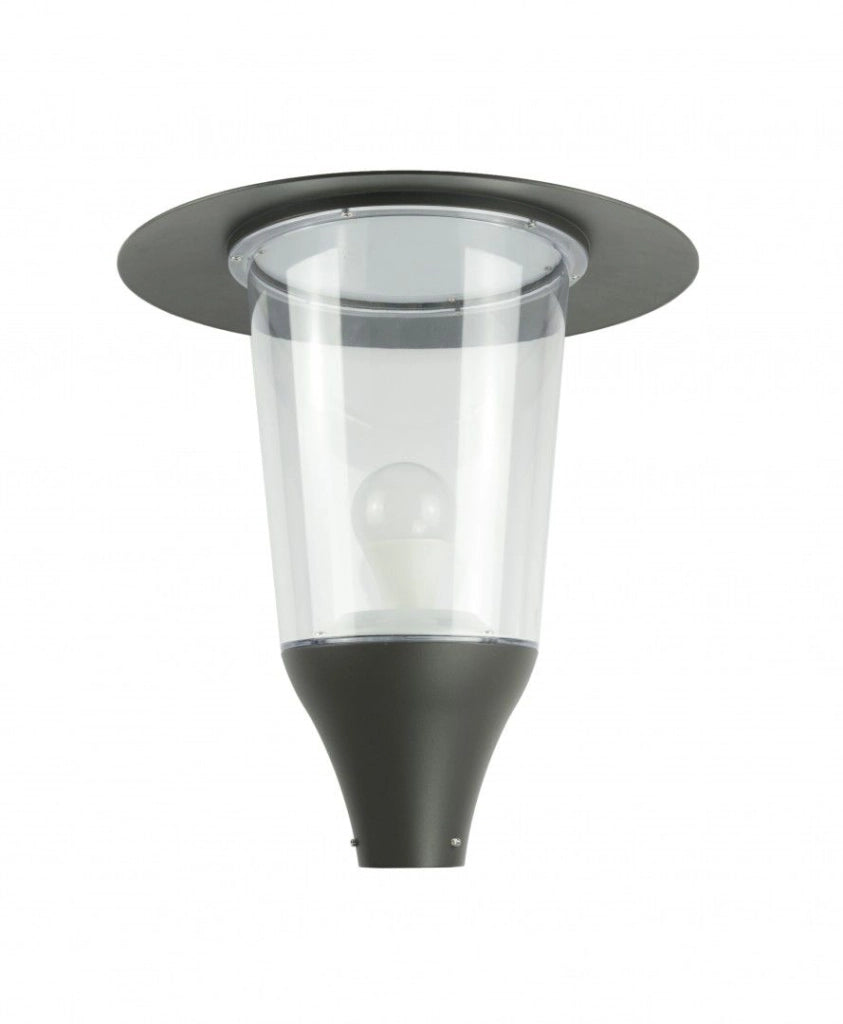 Testa lampione 1 luce SU-MA Metis E27 grigio scuro IP65