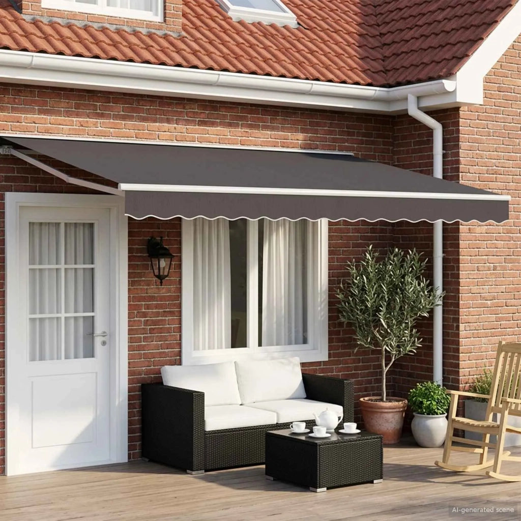 Tenda retrattile manuale Antracite 4 × 3 m 3420252