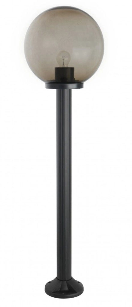 Lampada giardino 130cm sfera 30cm nera E27 IP43 SU-MA