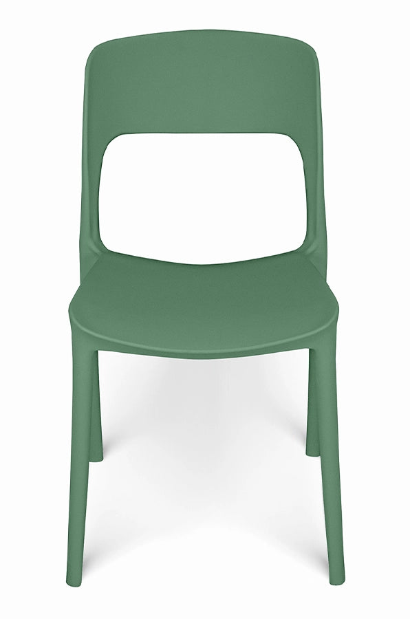 Set da 2 sedie impilabili in polipropilene verde abete - Maya - SD38MAPP
