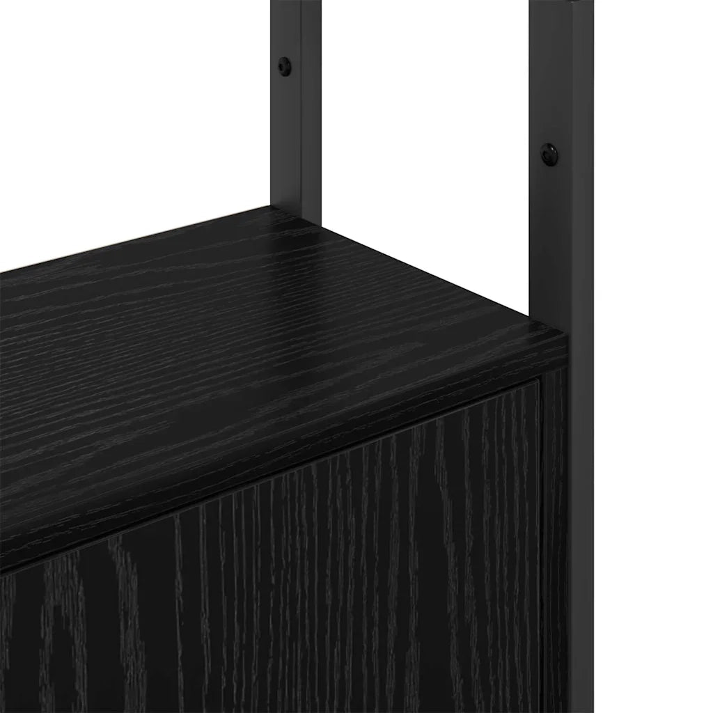 Armadio per Libri Rovere Nero 40 x 24 x 161 cm 883850