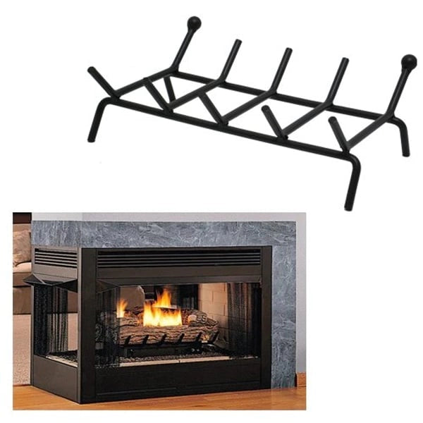 BRUCIALEGNA CON SFERA PER CAMINO 4 barre, cm 40x30x15h - MADE IN ITALY