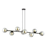 Lampadario Emibig Rossi nero/grafite 8xE14 vetro metallo