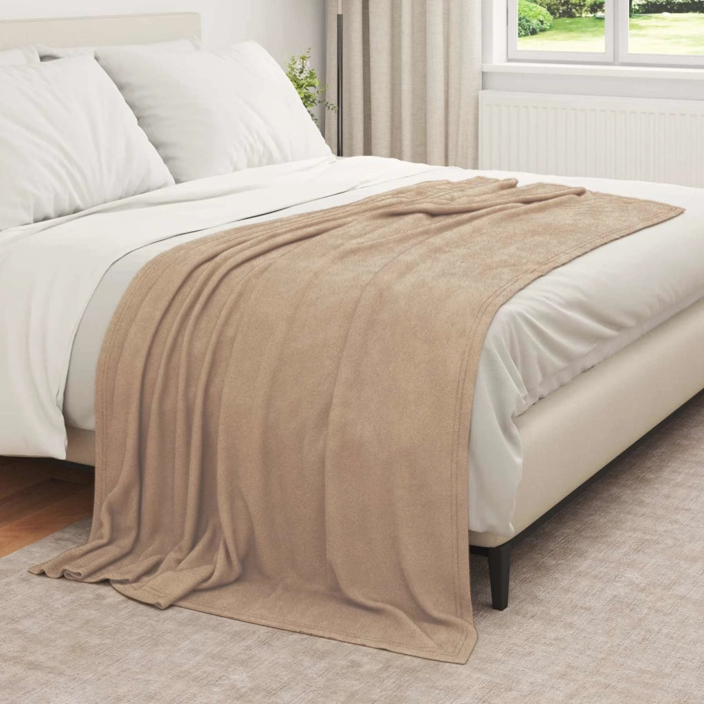 Coperte da Pile 6 pcs Cammello 210 x 140 cm Panno 42017140