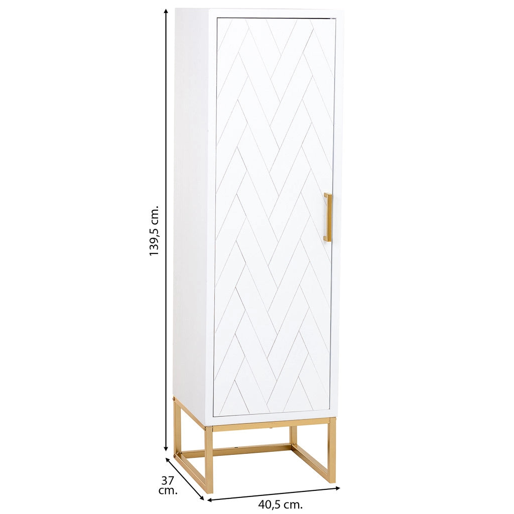 Mobiletto in legno e metallo a 3 ripiani 40,5x37x139,5