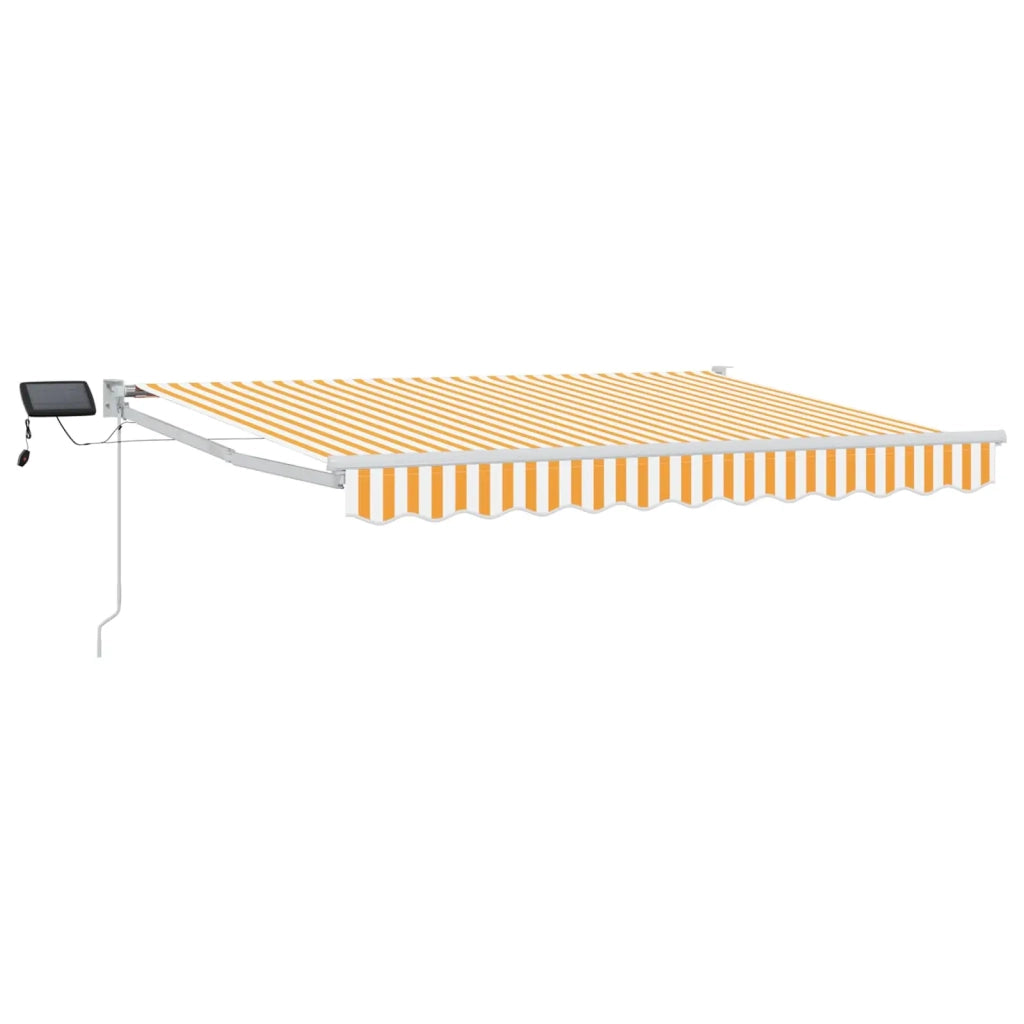 Tenda retrattile manuale con LED Giallo e Bianco 3,5 x 2 m 3419210