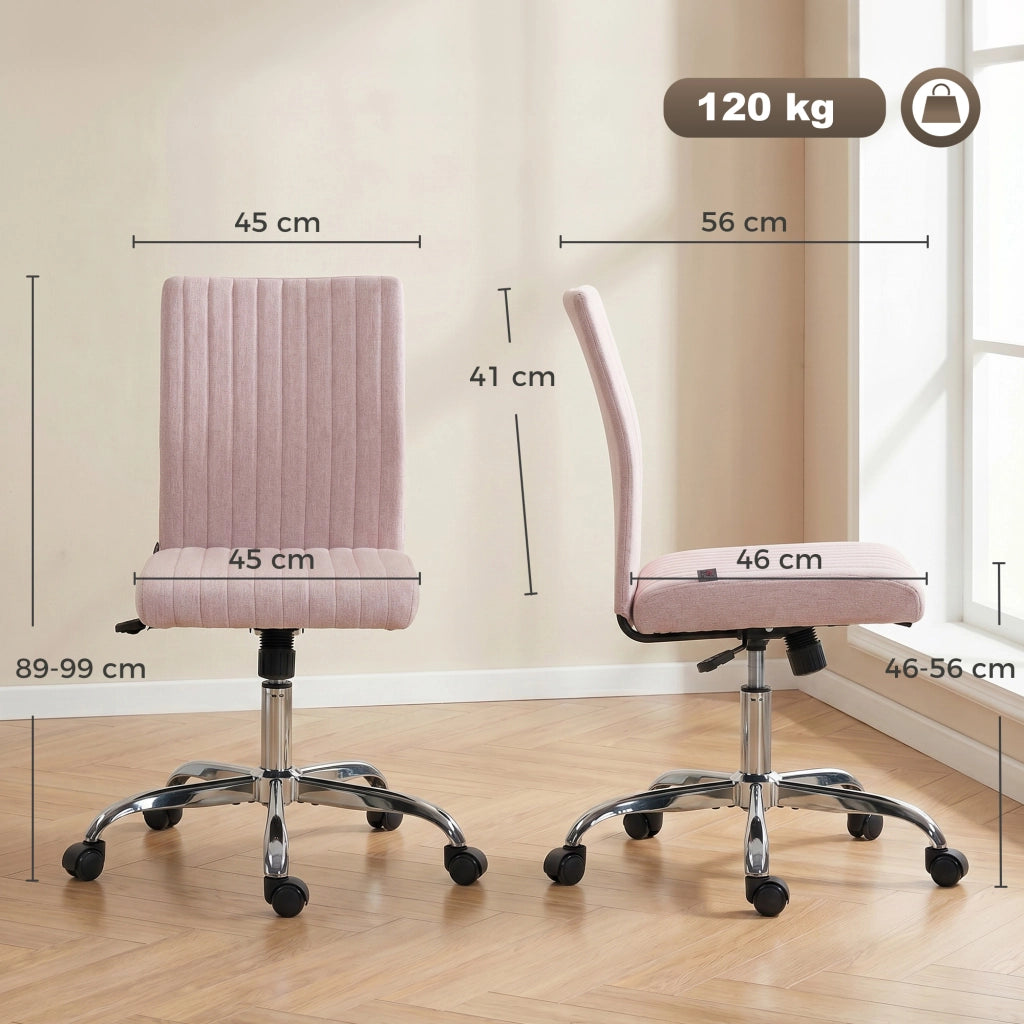 Sedia da ufficio ¨C Minimal ¨C rosa 43x56x89-99 cm
