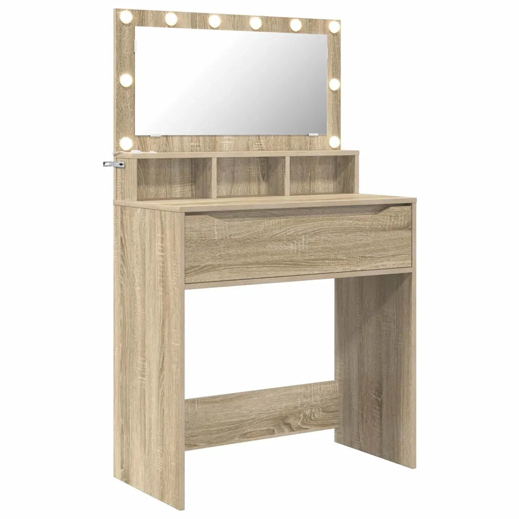 Toeletta | Tavoli da Trucco per Camera da Letto con cassetto Rovere Sonoma