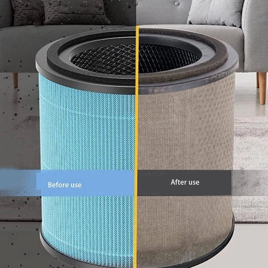 Pulitore d'aria con filtro superiore, filtro HEPA, filtro in nylon sostituibile, installazione facile, attivato con carbone, fino al 99,97% di eliminazione delle particelle, filtro d'aria