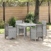 Set da Pranzo per Giardino 5 pcs Grigio chiaro Polipropilene 3378547