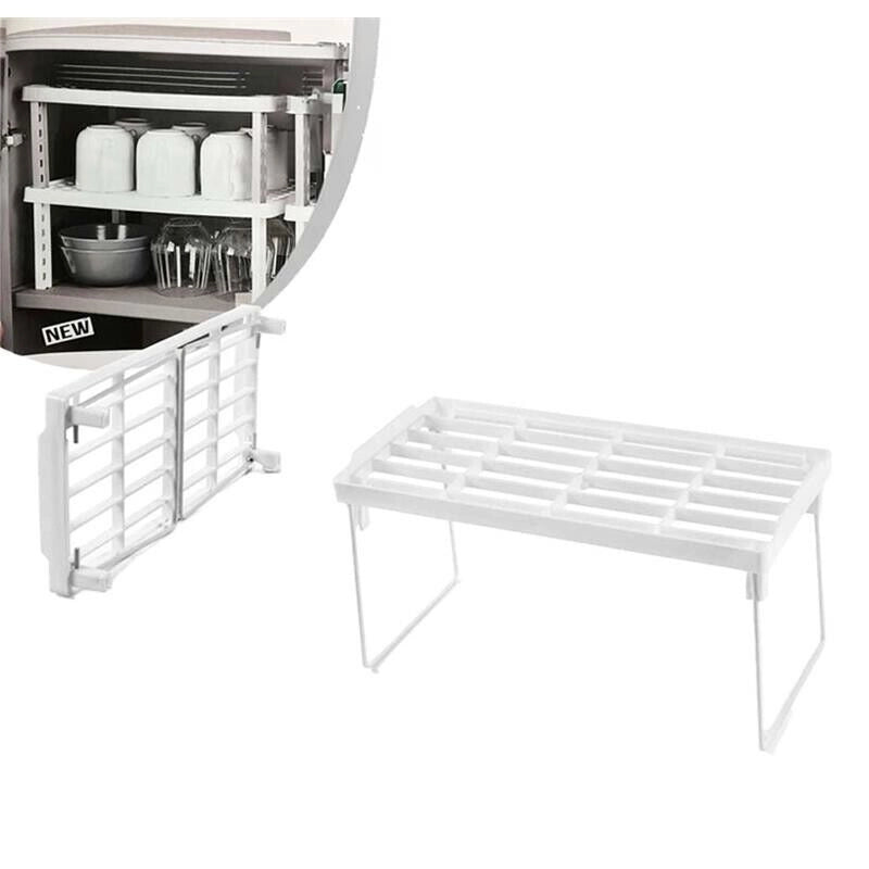 MENSOLA ORGANISER SALVASPAZIO IN PLASTICA 30X14X16CM COLORE BIANCO