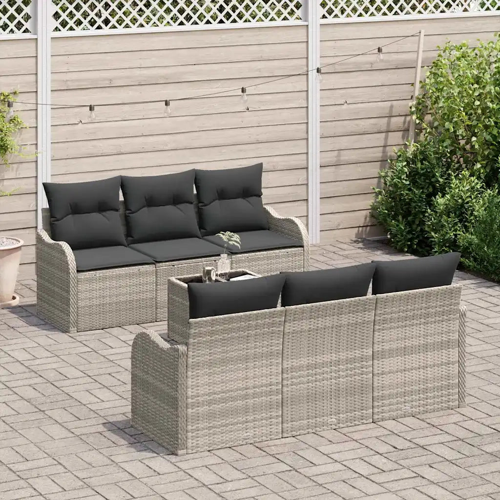 Set Divano da Giardino 7 pcs Grigio chiaro e grigio scuro 3354261