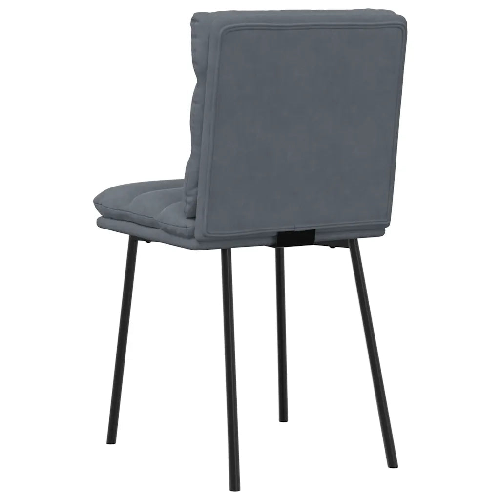 Sedie da Pranzo 4 pz | Sedie da cucina Grigio Scuro in Velluto