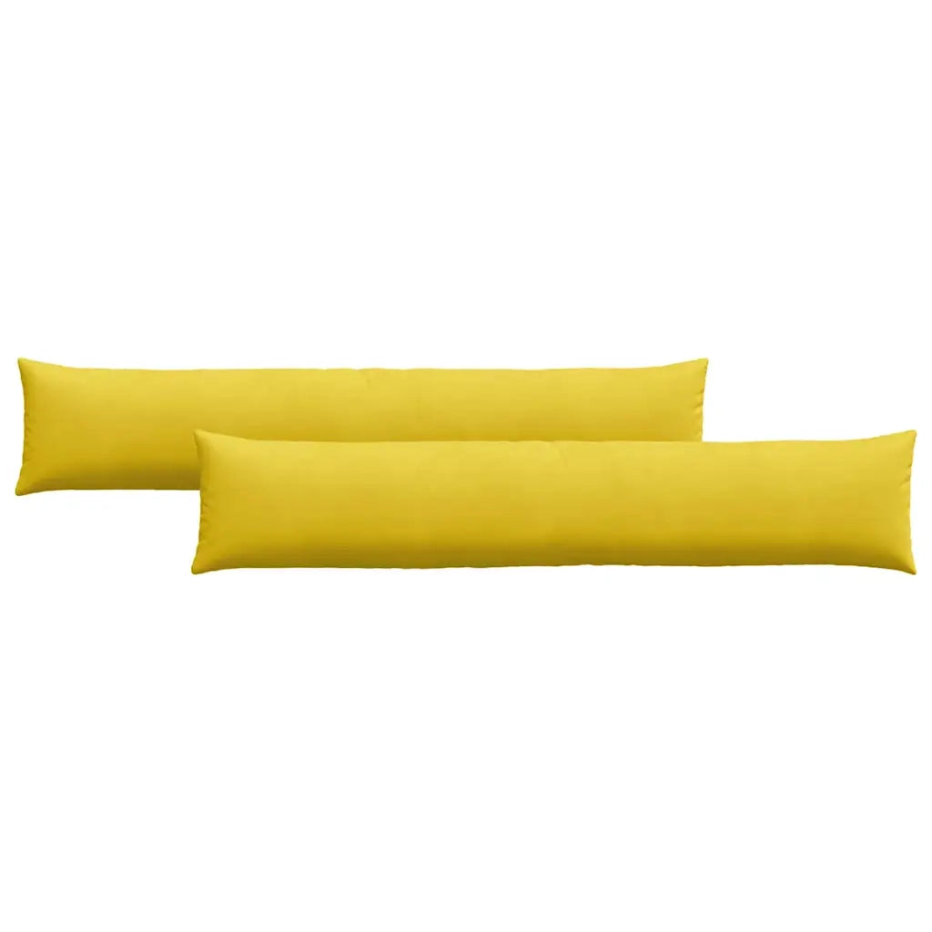 Cuscini da Divano 2 pz-Set di 2 Cuscini per Sofa Giallo 200 x 40 cm Tessuto in Cords