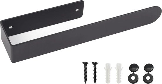 Maniglia autoadesiva in acciaio inossidabile - bagno e cucina - nero - 23 cm