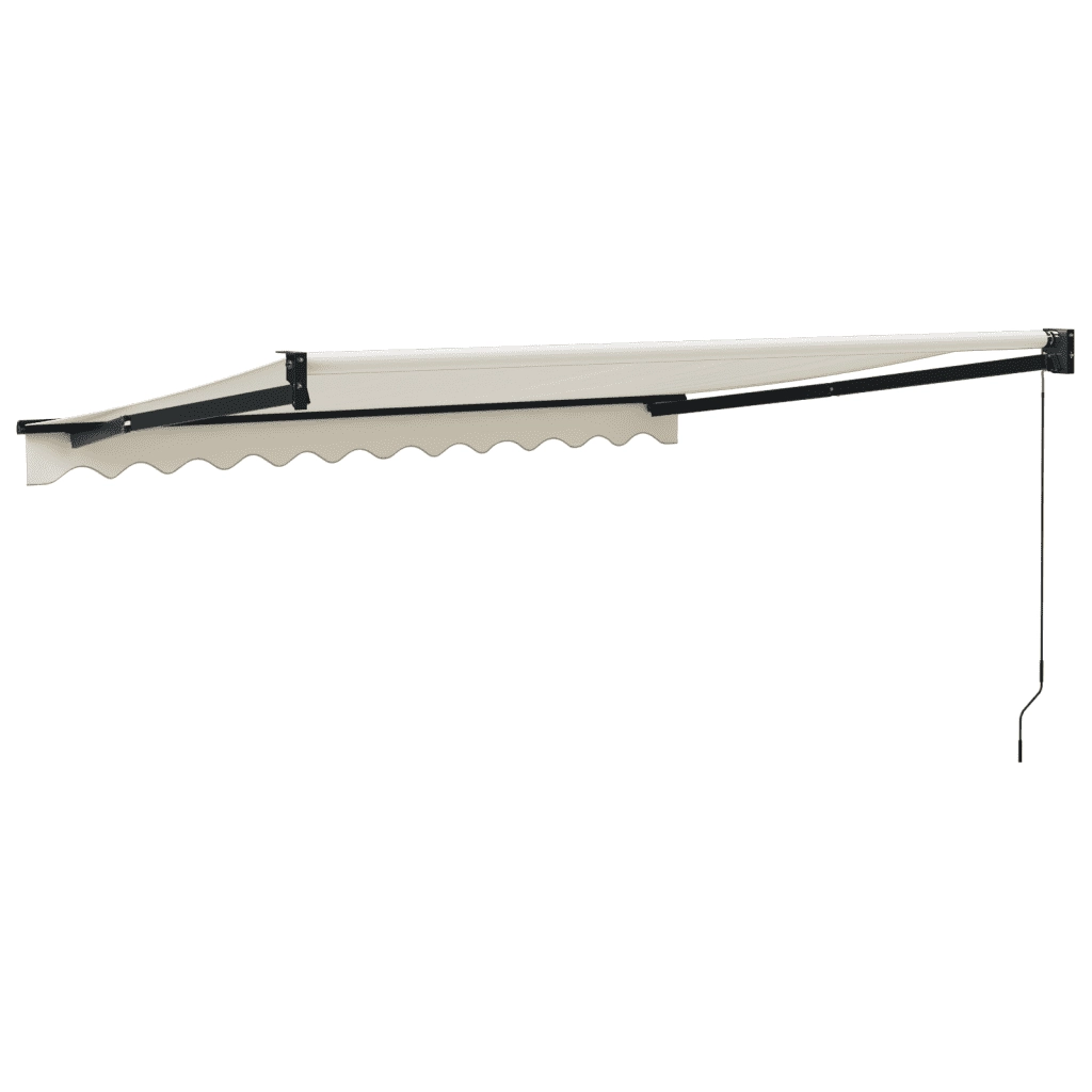 Tenda da Sole Retrattile-Tenda parasole per Patio Crema 3,5x2,5 m in Tessuto e Alluminio 235977