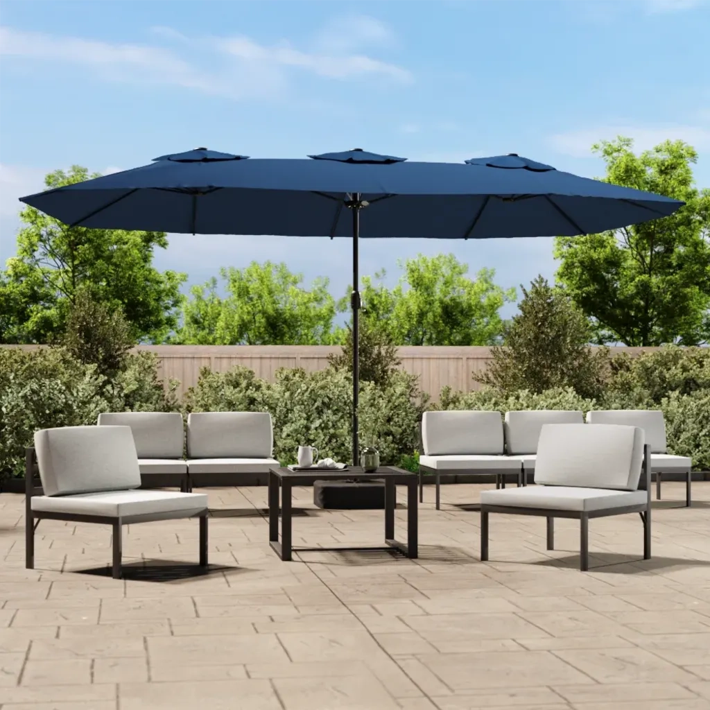 Ombrello | Parasolne a Doppia Testa Azzurro 449x265 cm
