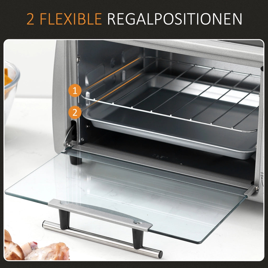 Forno Mini 10L 750W ¨C Minimal ¨C Argento