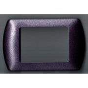 Trade Shop - Placchette Placche In Abs Compatibili Per Master Modo Colorra Placca Copriprese - Viola Metallizzato -7 Fori     -