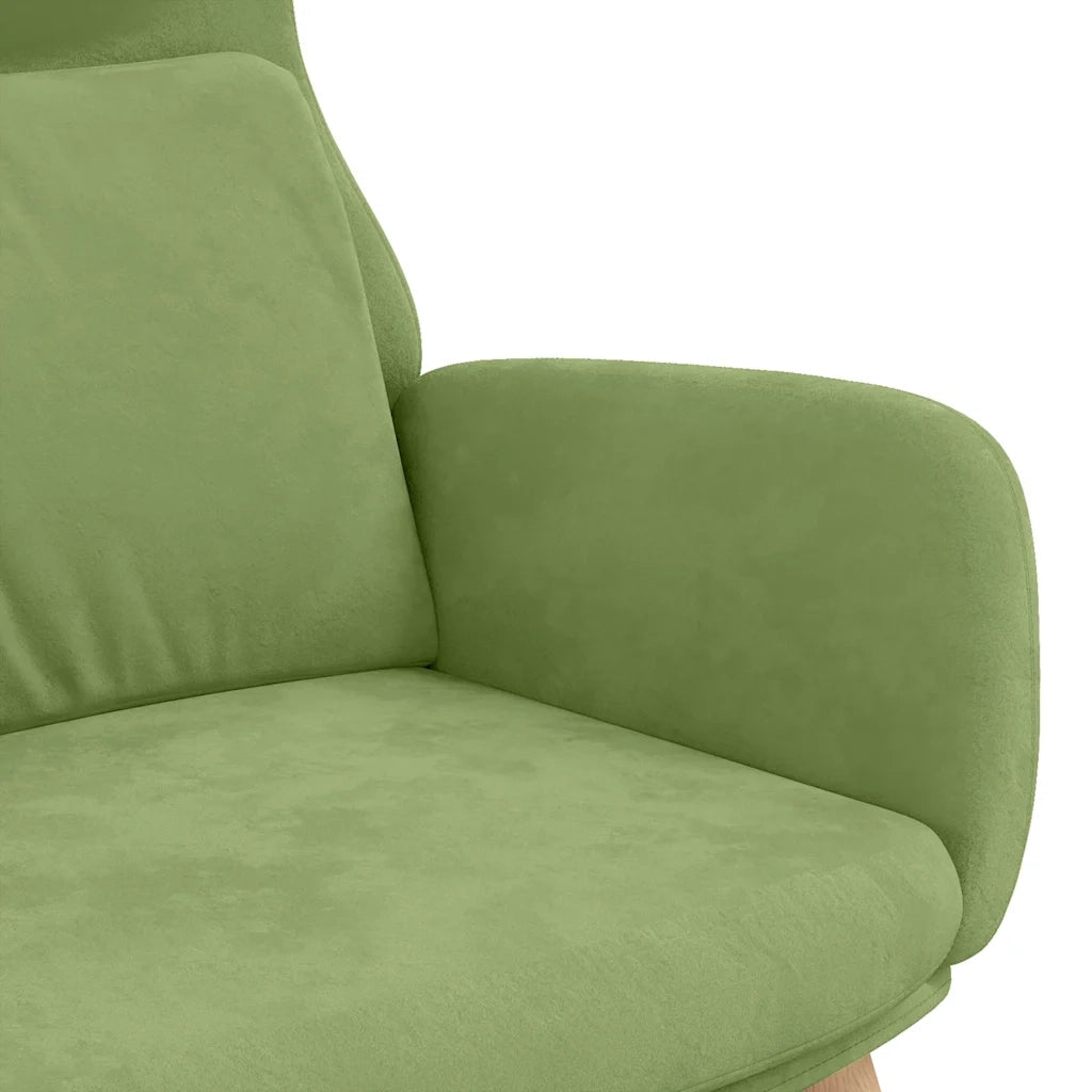 Poltrona Relax Verde Chiaro in Velluto 341354