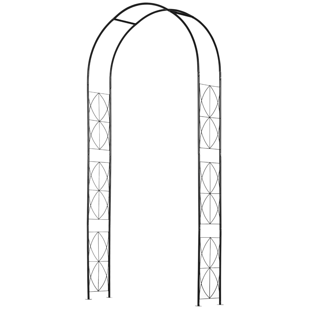 Arco da Giardino per Rampicanti ¨C Xylo ¨C Metallo Nero 114x30x230 cm