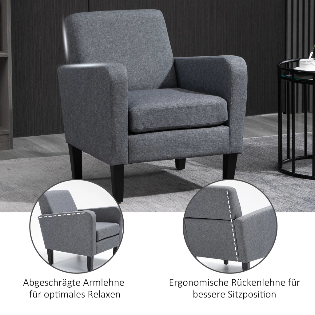 Poltrona Relax ¨C Minimal ¨C Grigio Chiaro 66x72x74 cm