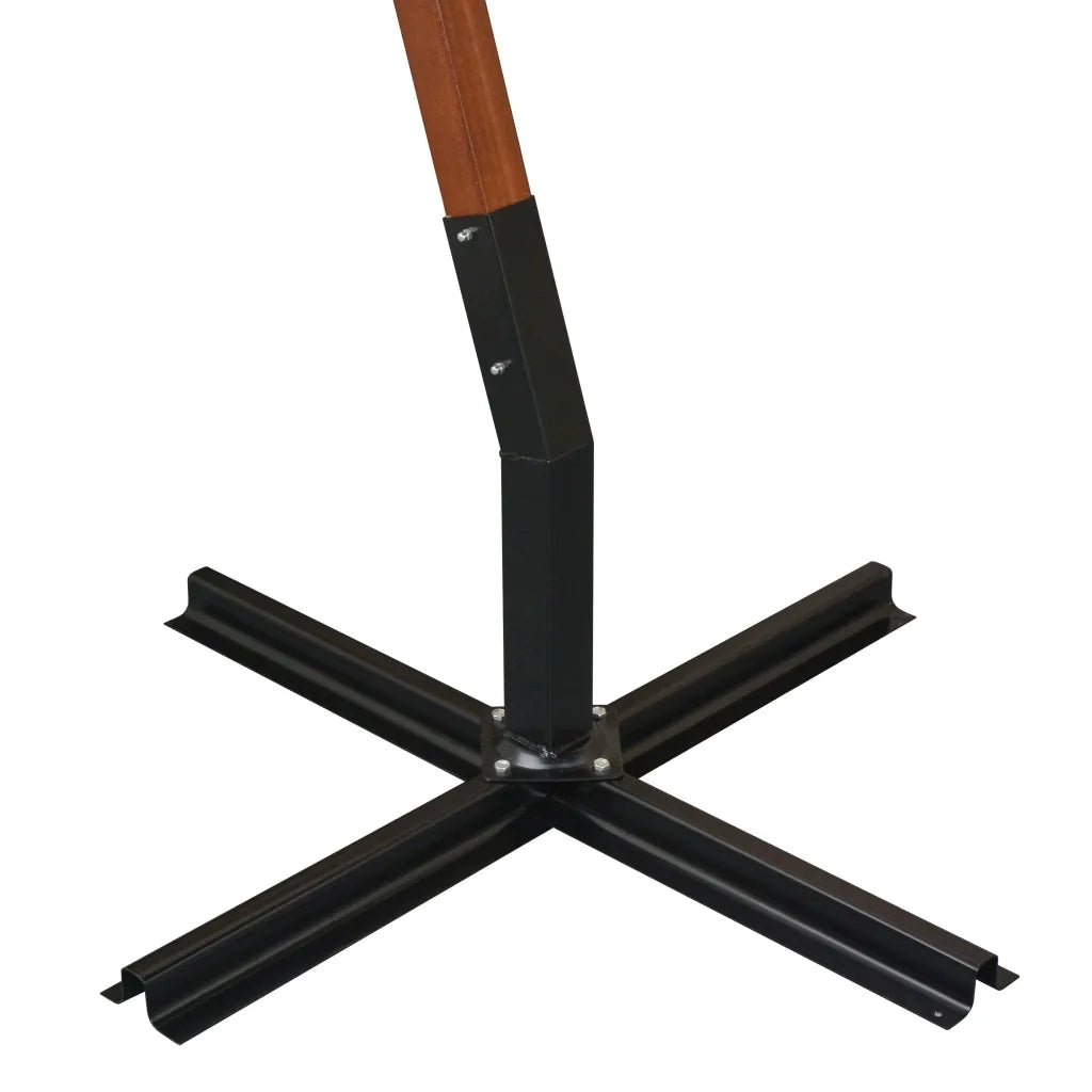 Ombrellone Pensile-Ombrello da giardino balcone 300x300 cm Palo in Legno Bianco