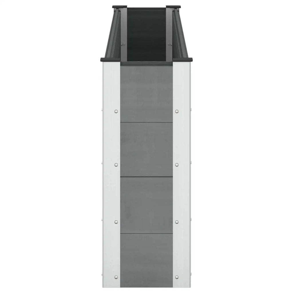 Letto rialzato da giardino 2 pz Nero 200 x 30 x 72 cm 3438796