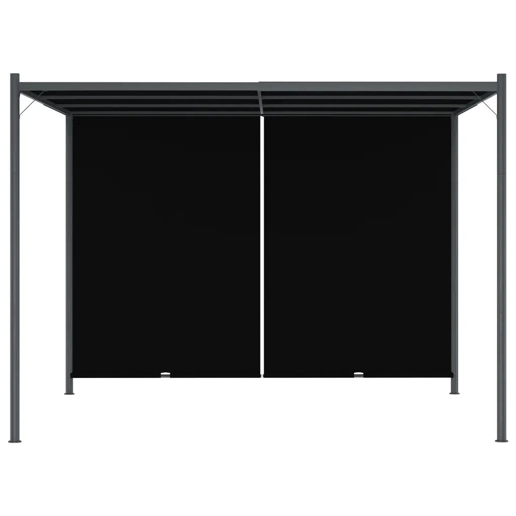 Pergola da Giardino con Tetto Retrattile-Gazebo da giardino 3x3 m Antracite