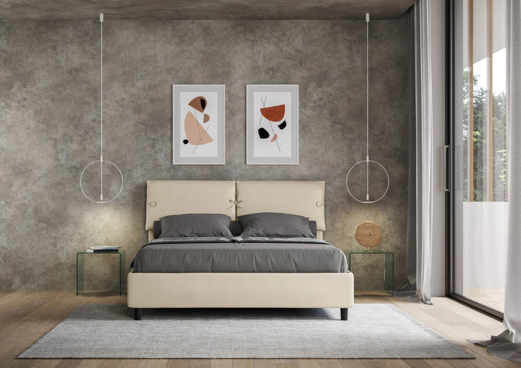 Letto Matrimoniale 160x190 cm con Rete Sleeper Tortora