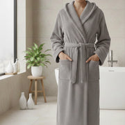 Satoka, Accappatoio 100% Cotone con Cappuccio, Grigio