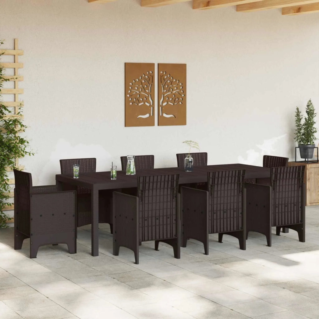 Tavolo da Giardino Marrone 250 x 100 x 73 cm polyrattan 3378517
