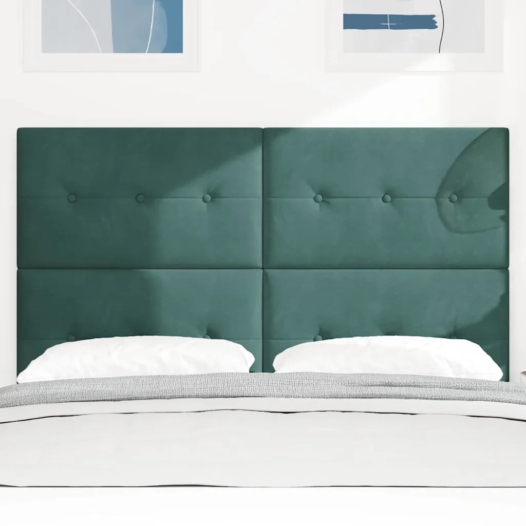 Testiera LED con strisce LED Verde 144 cm Velluto 3338433