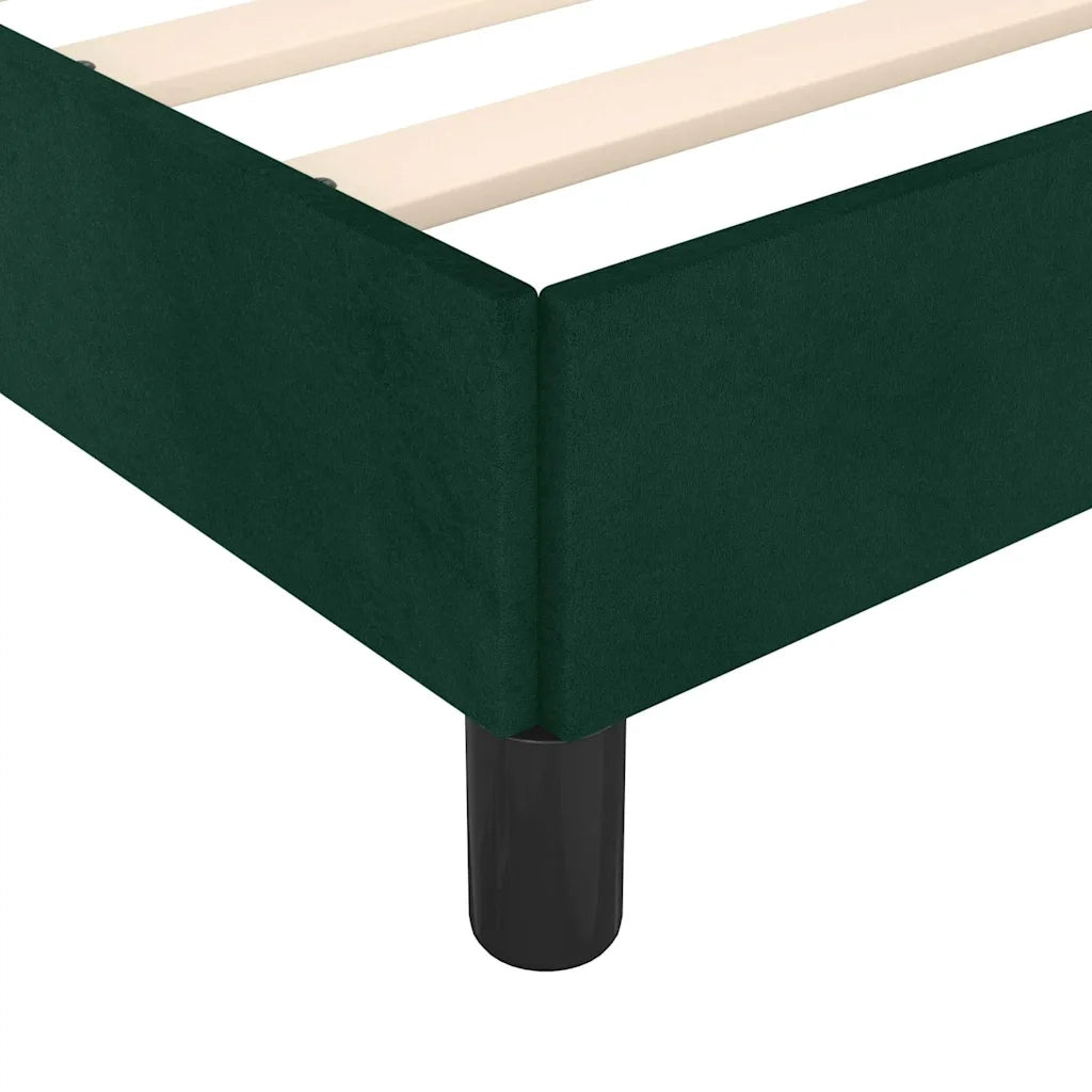 Giroletto senza Materasso Verde Scuro 80x200 cm in Velluto 346943