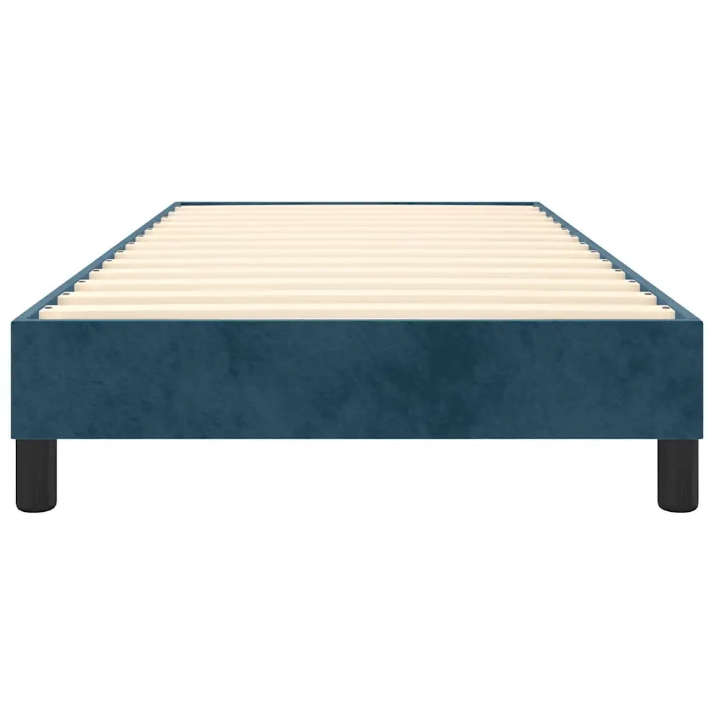 Struttura Letto a Rete a Molle-Giroletto Blu Scuro 90x200 cm in Velluto 778783